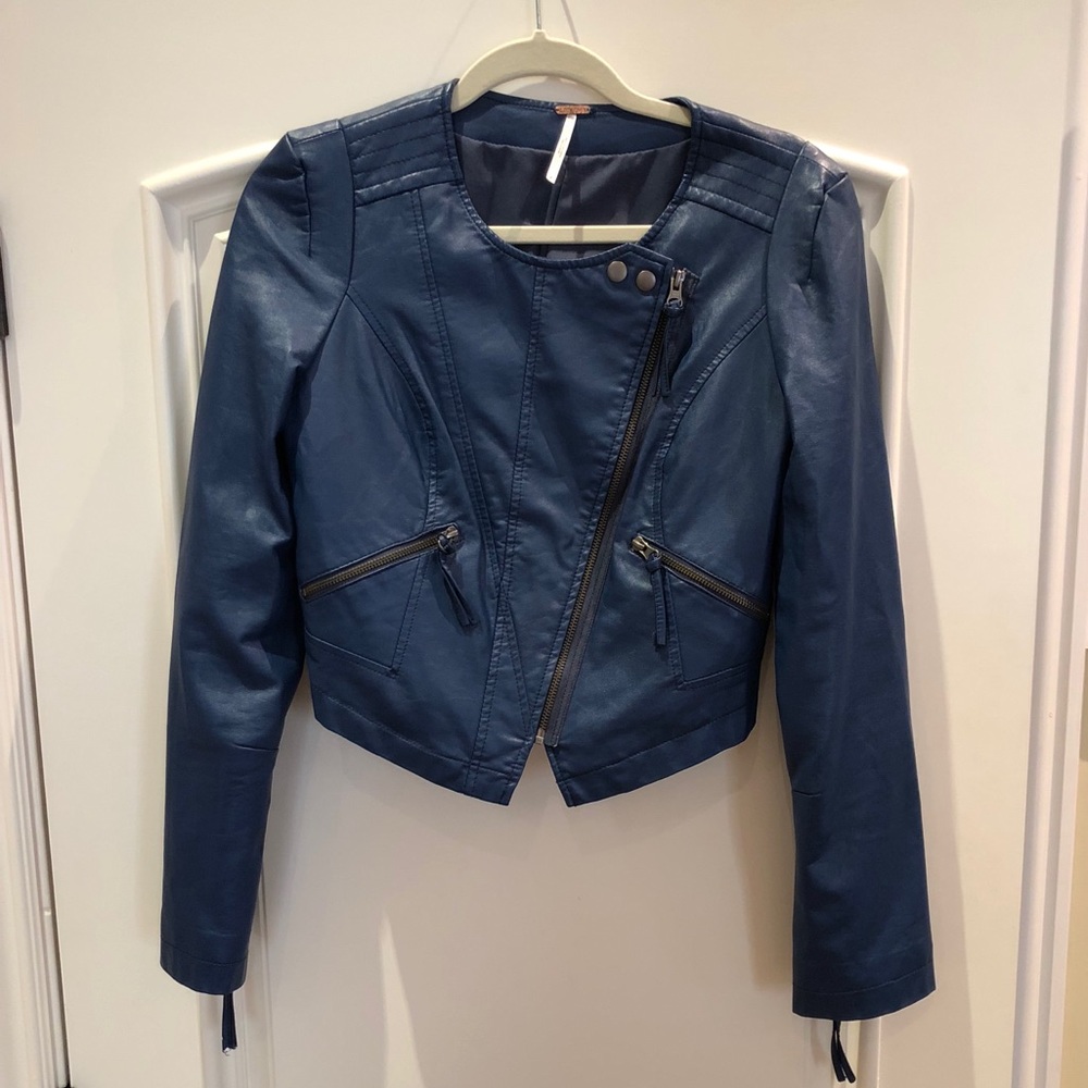 Free People Vegan Leather Jackst - Picture 3 of 4
